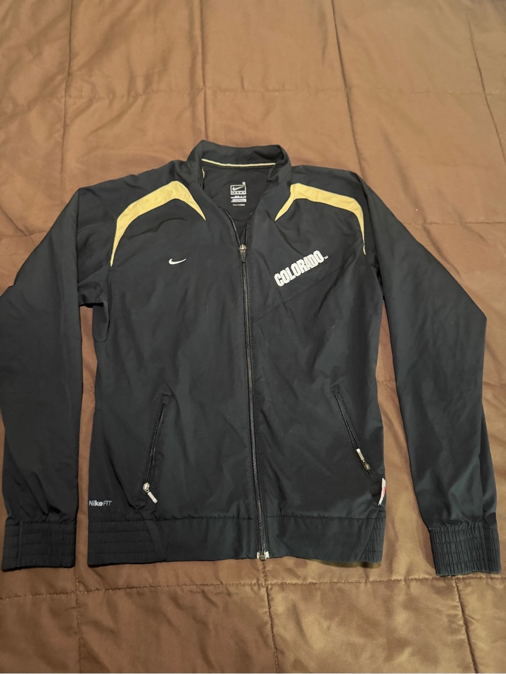 NIKE FIT STORM COLORADO BUFFALOES BLACK FULL-ZIP JACKET
